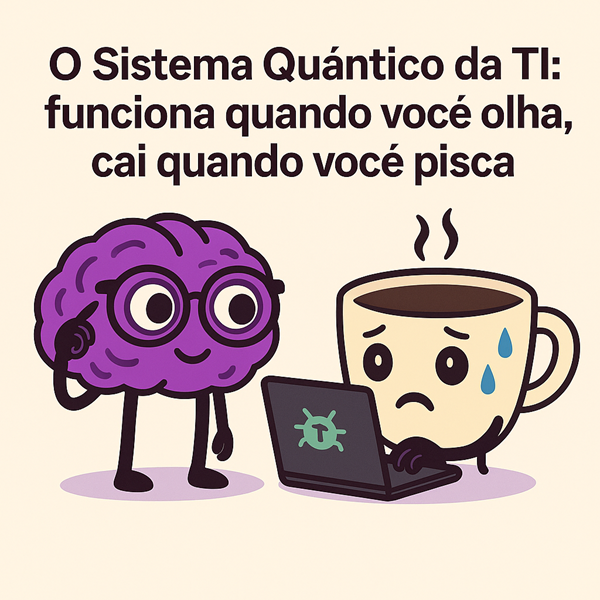 🌀 O Sistema Quântico da TI: funciona quando você olha, cai quando você pisca